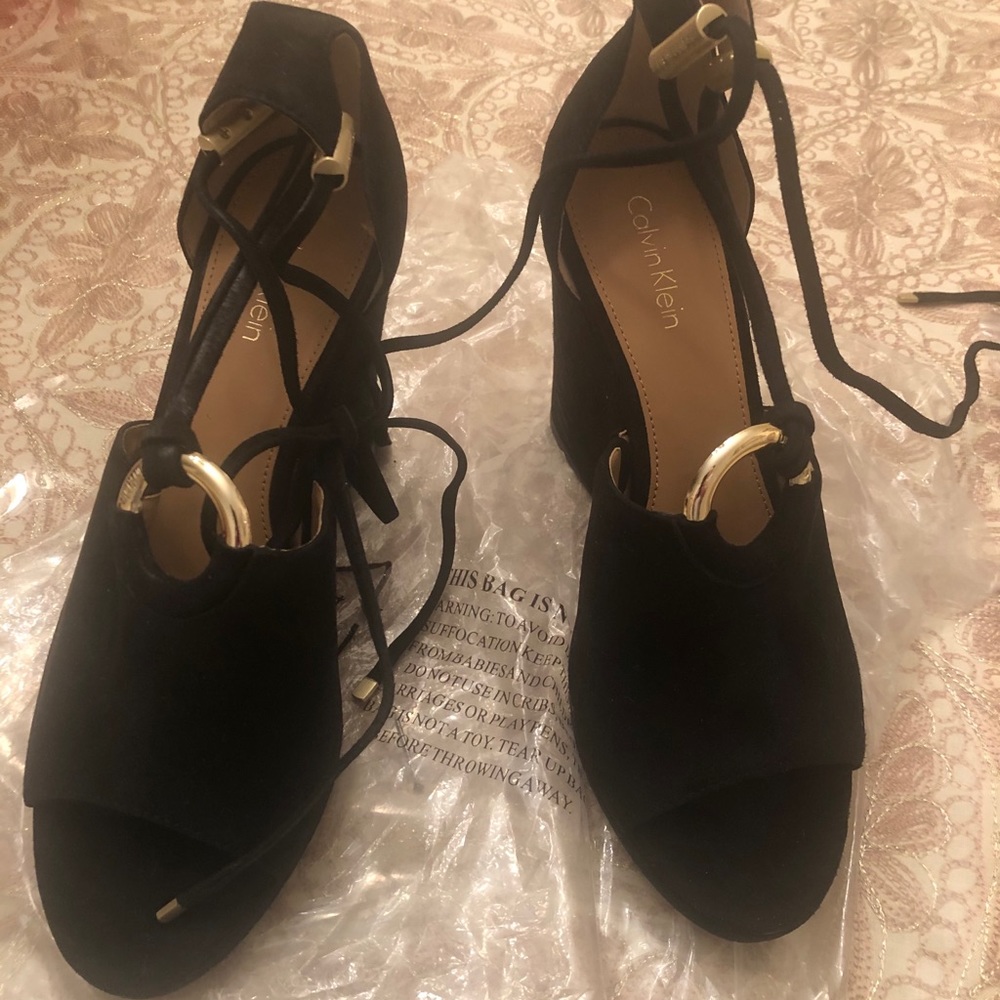 Calvin Klein wedges never worn